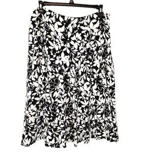 Liz Claiborne Floral Silk Midi Skirt - Women's Size 14